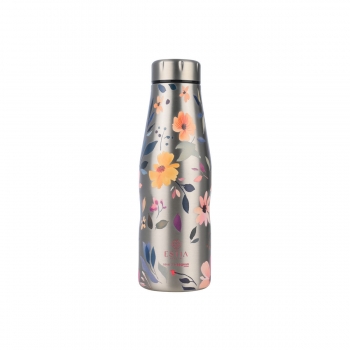 Θερμός-Μπουκάλι Ανοξείδωτο Flask Silver Botanic Save The Aegean Estia 500ml-7x7x22,3εκ. 01-31633