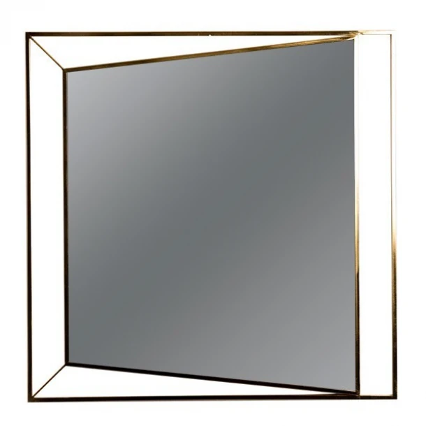 Καθρέπτης Τοίχου Μεταλλικός Χρυσός 90x2x90εκ. ESTHETI 811-40006