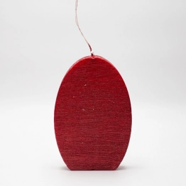 Κερί Αυγό 12x18εκ. Κόκκινο Ρούστικ ESTHETI 819-00957