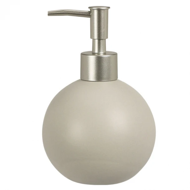 Ντισπένσερ Στρογγυλό Δολομίτη 375ml-Φ10,7x15,4εκ. Grey MRShome 0098002