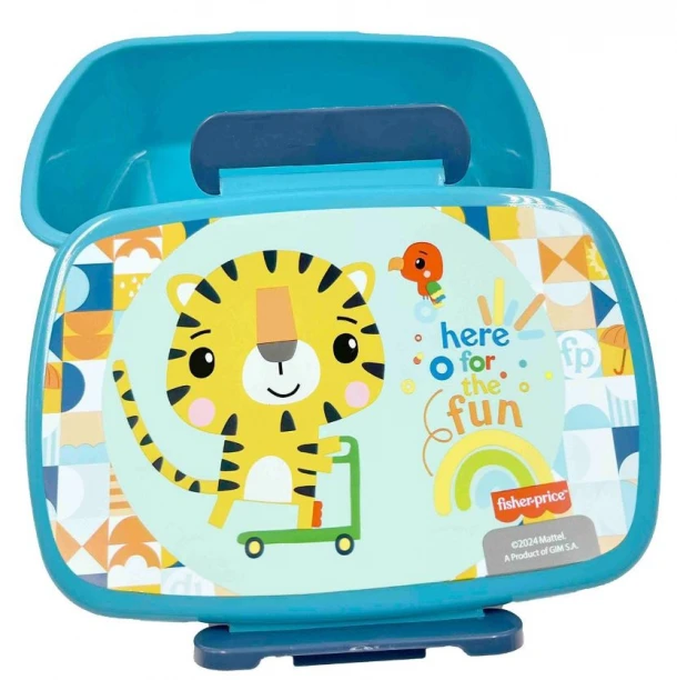 Φαγητοδοχείο Πλαστικό PP Tiger Fisher Price 900ml/17,5x13x7εκ. Gim 50-3511