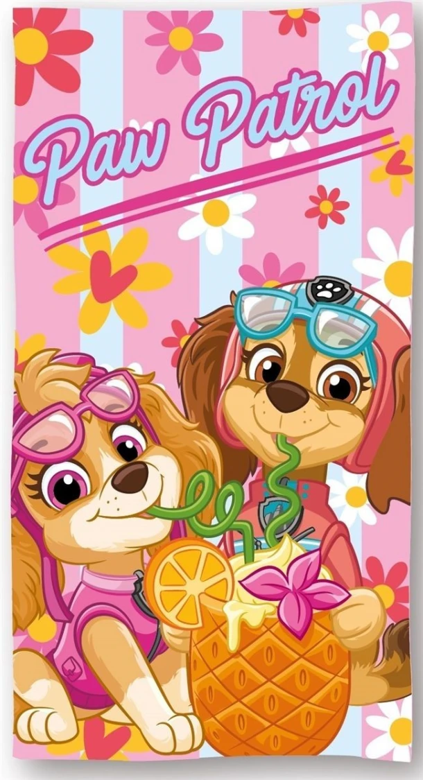 Πετσέτα Θαλάσσης Παιδική Quick Dry Microfiber 70x140εκ. Nickelodeon Paw Patrol 002 Baby Pink Dimcol
