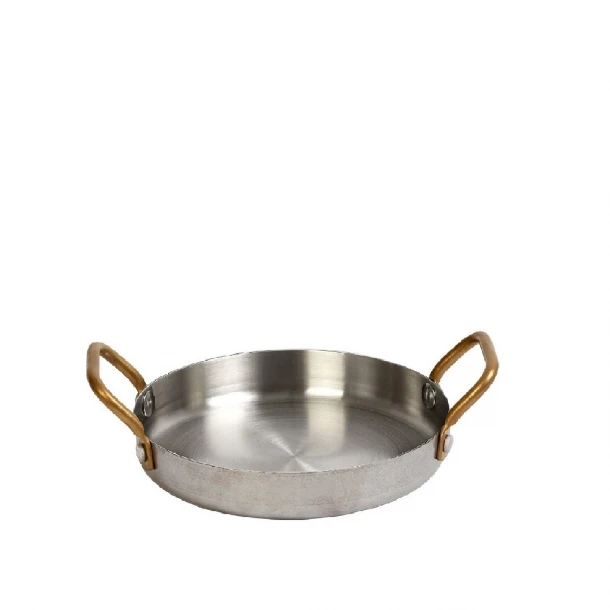 Σκεύος Σερβιρίσματος Ανοξείδωτο 18/10 Με Λαβές Shiny Silver ESPIEL 19x14x3εκ./370ml FEV305