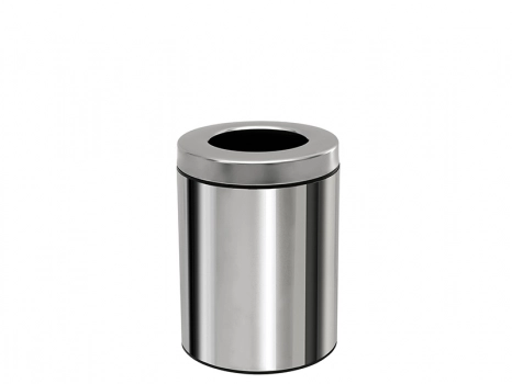 Καλάθι Απορριμμάτων Γραφείου 6lit Ανοξείδωτο Inox Pam & Co Φ21x28εκ. 2128-001