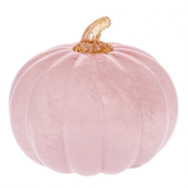 Διακοσμητική Κολοκύθα Γυάλινη Ροζ Φ14x11εκ. iliadis 91953