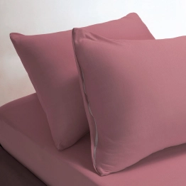 Σετ Σεντόνι Με 2 Μαξιλαροθήκες Βαμβακερό Υπέρδιπλο Με Λάστιχο 160x200+35εκ. Jersey Dusty Pink Melinen 20004898