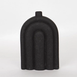 Βάζο Κεραμικό Μαύρο 19,5x7x29εκ. ESTHETI 752-20268