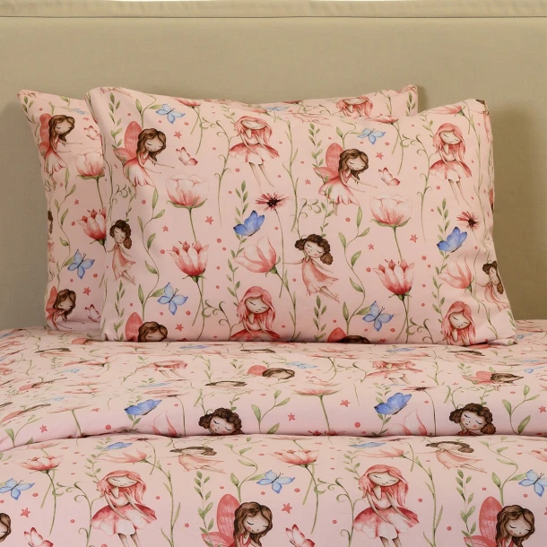 Ζεύγος Μαξιλαροθήκες Φανελένιες 53x72εκ. Naida Pink Melinen 20006696