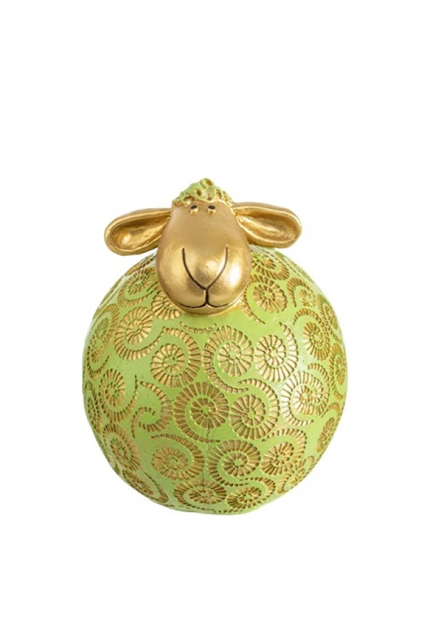 Διακοσμητικό Πασχαλινό Πρόβατο Polyester Πράσινο-Χρυσό 13x11x12,5εκ. Zen Collection 26.7.52591