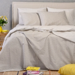 Σετ Σεντόνια Βαμβακερά King 260x270εκ. Maverick Light Grey Ultra Line Melinen 20005826