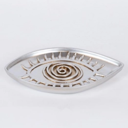 Διακοσμητική Πιατέλα Μάτι Polyresin Ασημί 20,9x12x1,7εκ. ESTHETI 752-15030