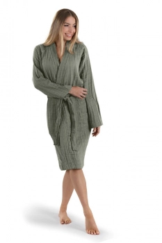 Μπουρνούζι Βαμβακερό Με Πουγκί Καλλυντικών Supreme Khaki Small Guy Laroche