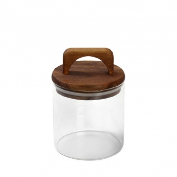 Δοχείο Κουζίνας Γυάλινο Με Καπάκι Bamboo 550ml-10x14,5εκ. ESPIEL TUL104K6