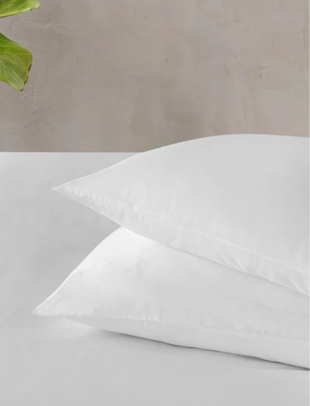 Μαξιλαροθήκη Φάκελος Βαμβακερή 50x70εκ. Satin Plain TC300 Λευκή