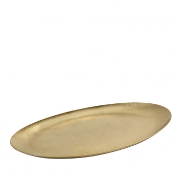Πιάτο Οβάλ Ανοξείδωτο 18/10 Χρυσό Snow ESPIEL 22x12x1εκ. FEV221