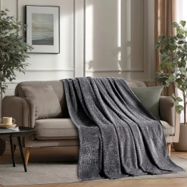 Ριχτάρι Flannel Διθέσιου 170x250εκ. Giza Dark Grey Melinen 20005203