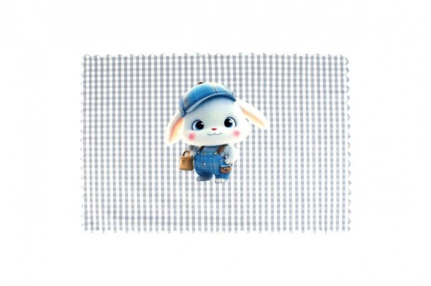 Σουπλά Παιδικό Polyester 35x50εκ. Cap Bunny 38 Γκρι DimCol