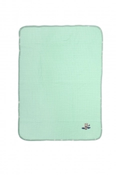 Κουβέρτα Πικέ Λίκνου 80x110εκ. Με Κέντημα Aviator 186 Mint DimCol