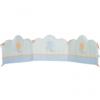 Πάντα Κούνιας Microfiber 45x195εκ. Digital Print Fun 4880 Γαλάζια-Κίτρινη-Μέντα Das Baby
