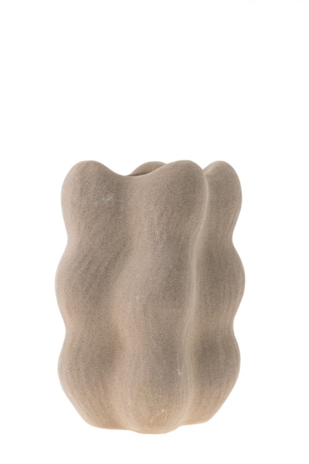 Βάζο Κεραμικό Μπεζ-Καφέ 17,8x24,5εκ. Zen Collection 24.19.50009