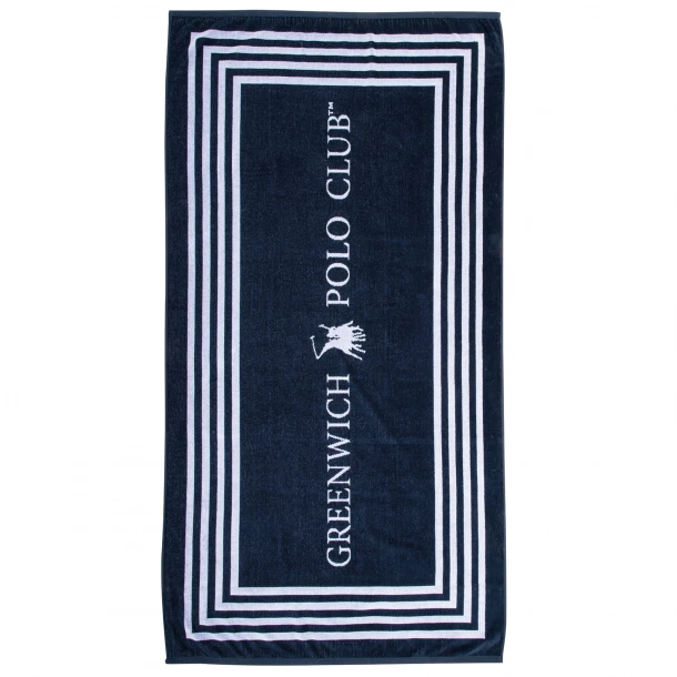 Πετσέτα Θαλάσσης Βαμβακερή 90x170εκ. Essential 4054 Μπλε-Λευκή Greenwich Polo Club