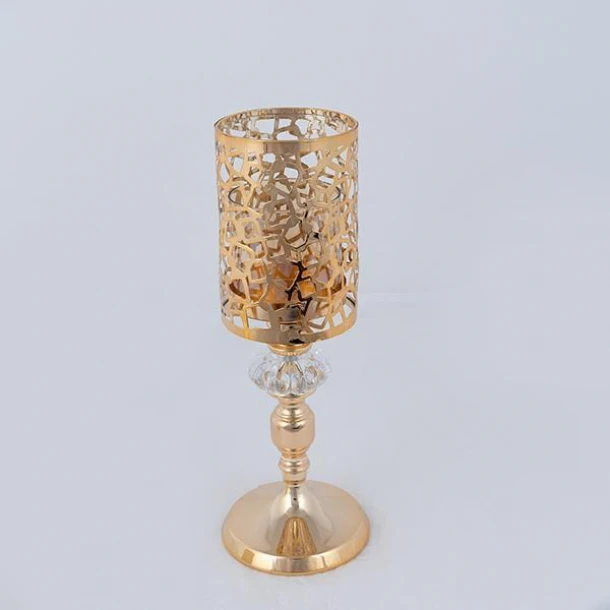 Κηροπήγιο Μεταλλικό Χρυσό 10x31,5εκ. ESTHETI 752-24089