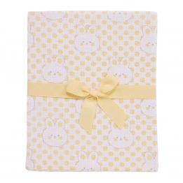 Κουβέρτα Πικέ Βαμβακερή Λίκνου-Αγκαλιάς 75x100εκ. Relax 4961 Κίτρινο Das Baby