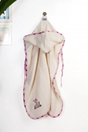Κάπα Με Κέντημα Bebe 75x85εκ. Deer 198 Ecru-Pink Dimcol