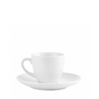 Φλυτζάνι Εσπρέσσο Με Πιατάκι Πορσελάνης Morgan White Matte ESPIEL 90ml-12x12x6,5εκ. OW2056K6