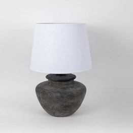 Φωτιστικό Επιτραπέζιο Κεραμικό Αντικέ Μαύρο-Λευκό 27x27x34εκ. ESTHETI 757-10109