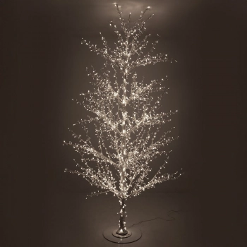 Χριστουγεννιάτικο Δέντρο Λευκό 280εκ. Φωτιζόμενο Με 1536 Λευκά Led iliadis 90827