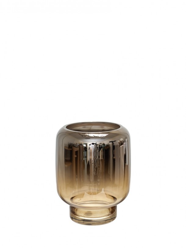 Βάζο Χειροποίητο Φυσητό Γυαλί Καφέ-Ασημί 15,5x19,5εκ. Zen Collection 25.43.52107