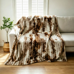 Κουβέρτα Faux Fur Καναπέ 100x150εκ. Onyx Brown Melinen 20006678