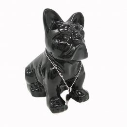 Διακοσμητικό Σκυλάκι Κεραμικό Μαύρο Art Et Lumiere 20,5x12,5x24εκ. 30503