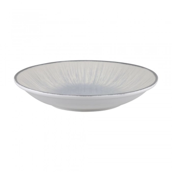 Πιάτο Βαθύ Φαγητού Πορσελάνης 23εκ. Water Lily Blue Oriana Ferelli PR24336BL02