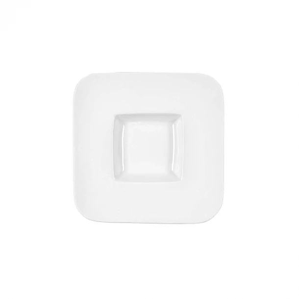 Πιάτο Φαγητού Πορσελάνης Τετράγωνο Λευκό Art Et Lumiere 27x27x4εκ. 07111