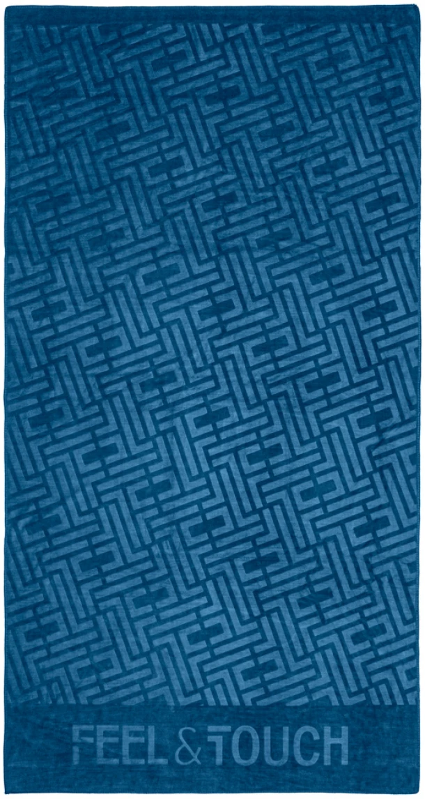 Πετσέτα Θαλάσσης Polyester-Poliammide 90x170εκ. Feel & Touch Icon Ocean Blue