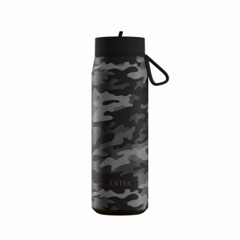 Θερμός Με Καλαμάκι Ανοξείδωτος Dark Camo Save The Aegean Estia 500ml 01-47863