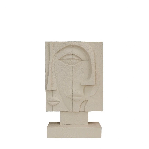 Διακοσμητική Επιτραπέζια Γεωμετρική Φιγούρα Polyresin Cubism Λευκή ESPIEL 16,4x7,3x26,9εκ. CIN102