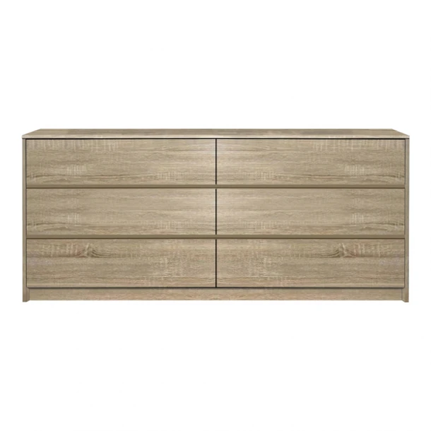 Συρταριέρα Kuanger pakoworld mdf σε φυσική απόχρωση 120x40x70εκ