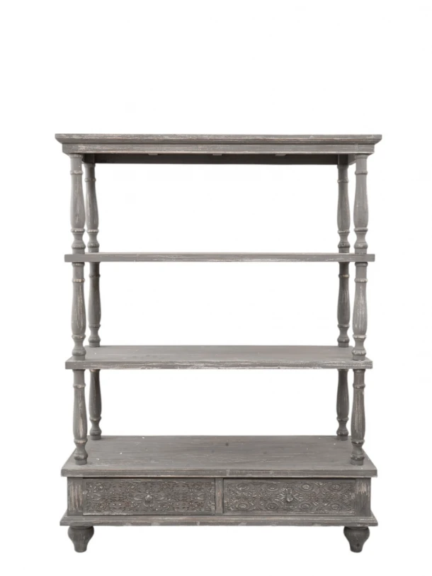 Ραφιέρα Ξύλινη Αντικέ 99,5x40x131εκ. Zen Collection 25.29.51767