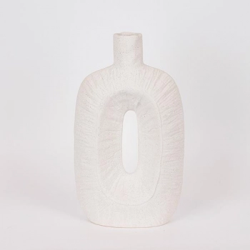 Βάζο Κεραμικό Λευκό 20x9,5x34εκ. ESTHETI 819-00148