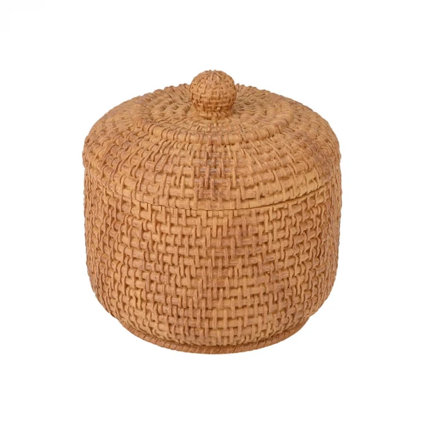 Δοχείο Για Βαμβάκι Ρητίνης Rope 10x10x10,6εκ. Estia 02-25816