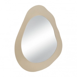 Καθρέπτης Τοίχου Μεταλλικός Κρεμ Ακανόνιστο Σχήμα 62x2x82εκ. iliadis 92557