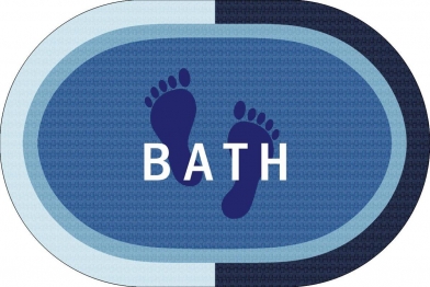 Ταπέτο Μπάνιου Αντιολισθητικό Polyester 50x70εκ. Bath Sky Blue DimCol