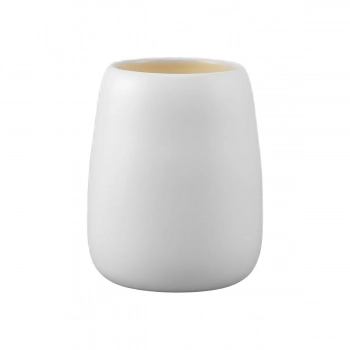 Ποτηροθήκη Κεραμική Fjord Soft White 8,5x8,5x12,2εκ. Estia 02-37352