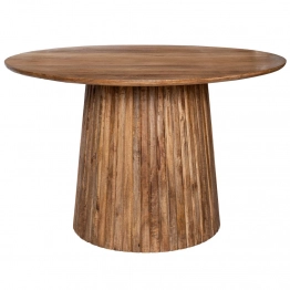 Τραπέζι Ροτόντα Από Ξύλο Mango Καφέ 120x77εκ. iliadis 92078
