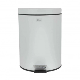 Καλάθι Απορριμάτων Μεταλλικό Λευκό Classic Estia 5lt 02-3746