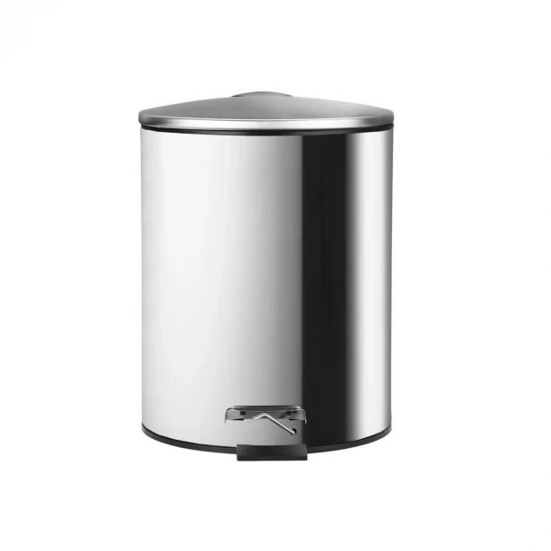 Καλάθι Απορριμάτων Μεταλλικό 5lt Matte Inox Classic 20,5x20,5x27εκ. Estia 02-0059