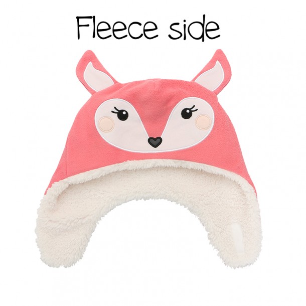Σκουφάκι 2 Όψεων Fleece-Sherpa 2-4 Έτων Bunny-Deer FlapJackKids FJKWS700M